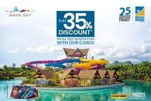 Discount on all day access pass at Mana Bay!